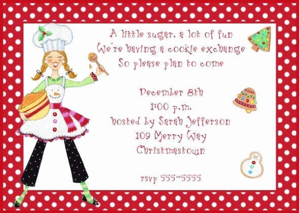 Cookie Exchange Invitation Templates Beautiful Tracy Lang I Like the First Part Wording Of This Invite