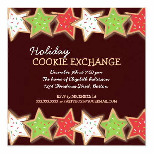 Cookie Exchange Invitation Templates Lovely Christmas Cookie Swap Holiday Invitation