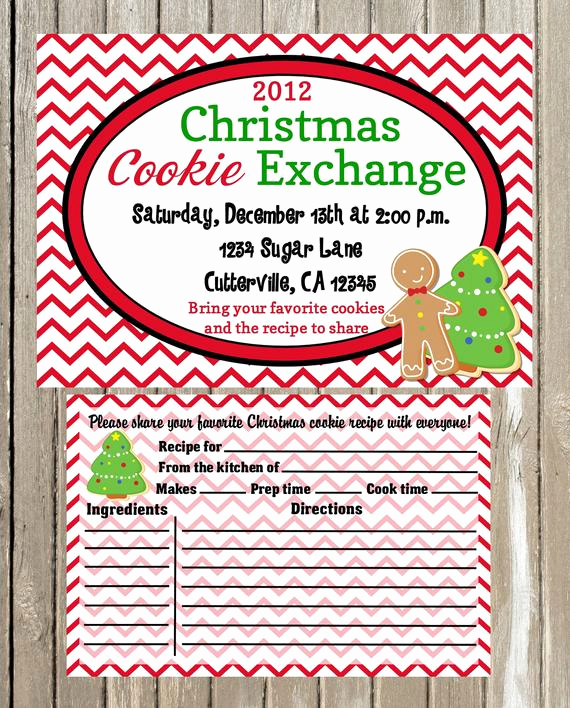 Cookie Exchange Invitation Wording Elegant Items Similar to Christmas Cookie Exchange Swap Party