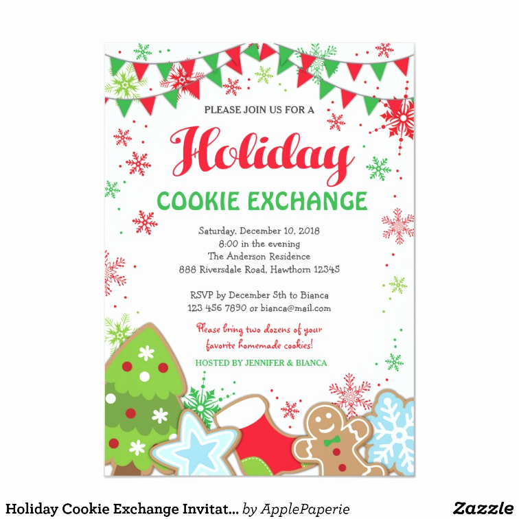 Cookie Exchange Invitation Wording Luxury Holiday Cookie Exchange Invitation Cookie Swap