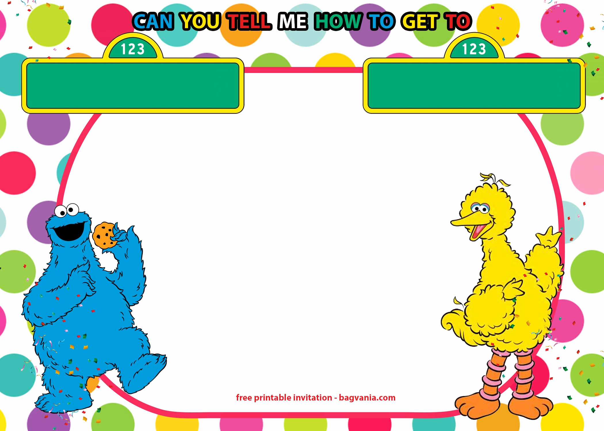 Cookie Monster Invitation Template Beautiful Free Sesame Street Invitations Templates for Twins – Free