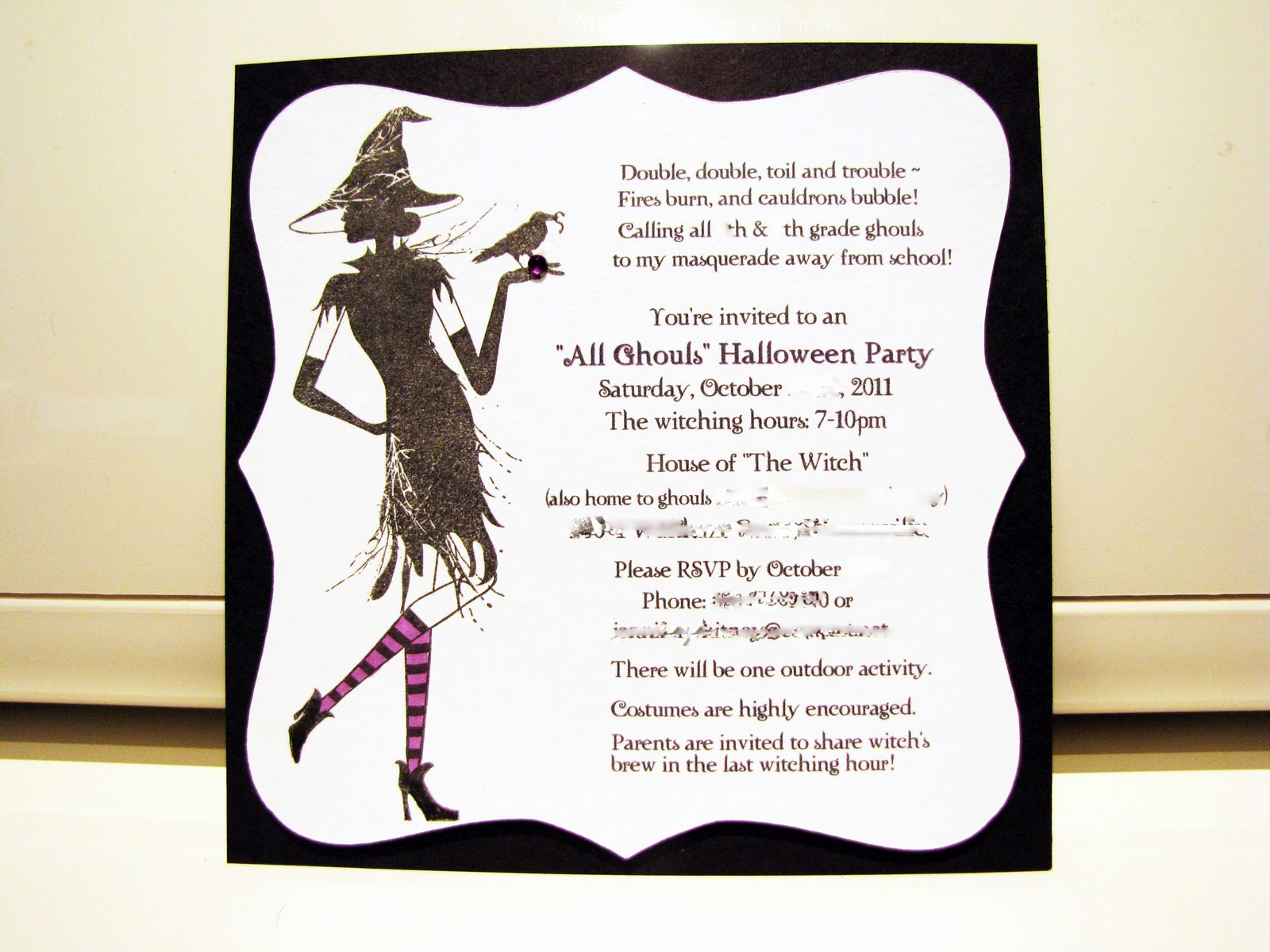 Costume Party Invitation Wording New Jen S Happy Place Halloween Party 2011 the Invitation