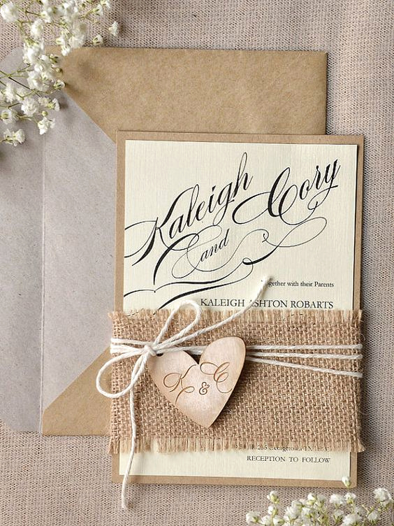 Country Wedding Invitation Ideas Awesome 22 Cute Burlap Wedding Invitation Ideas Weddingomania