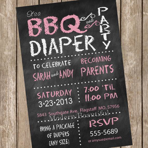 Couples Baby Shower Invitation Wording Inspirational Chalkboard Couples Bbq and Diaper Baby Shower Invitation