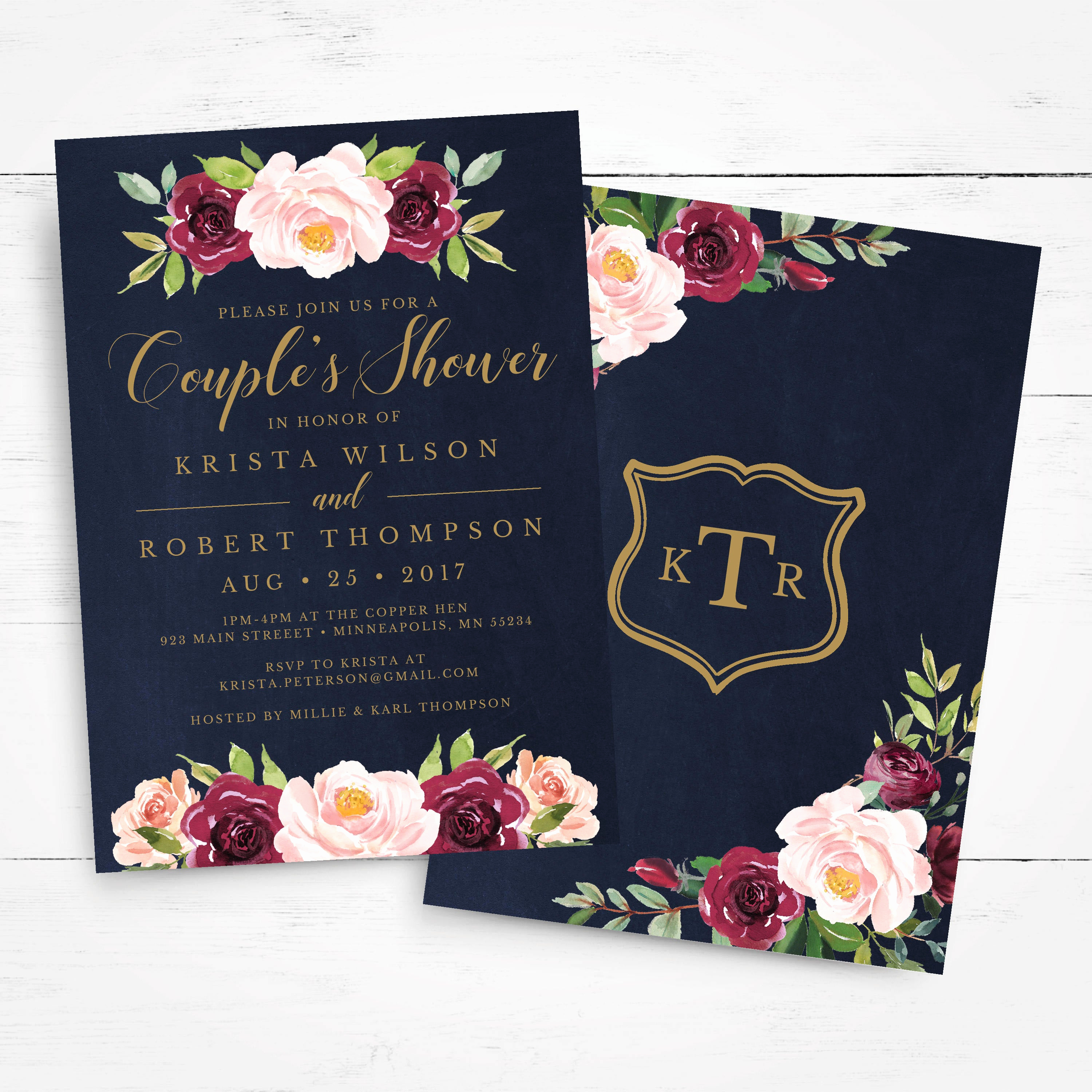 Couples Shower Invitation Templates Elegant Couples Wedding Shower Invitation Template Instant Download
