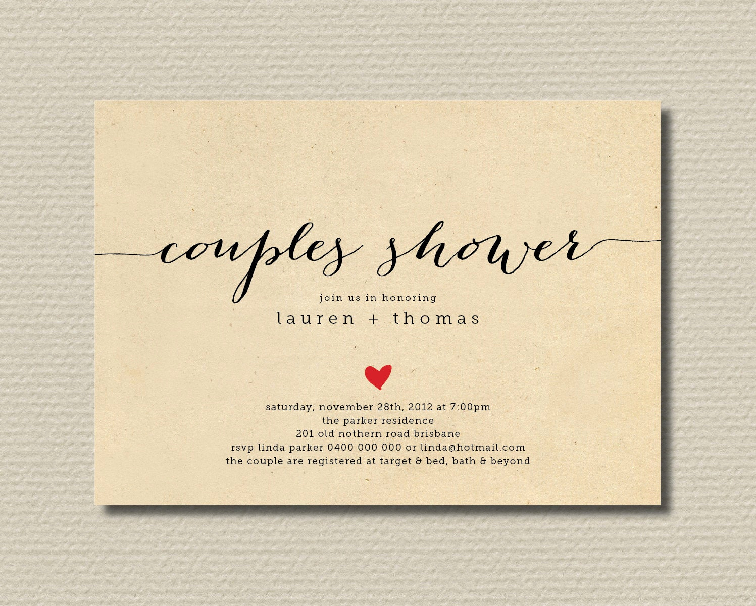 Couples Shower Invitation Wording Best Of Printable Couples Shower Invitation Simple &amp; by Rosiedaydesign