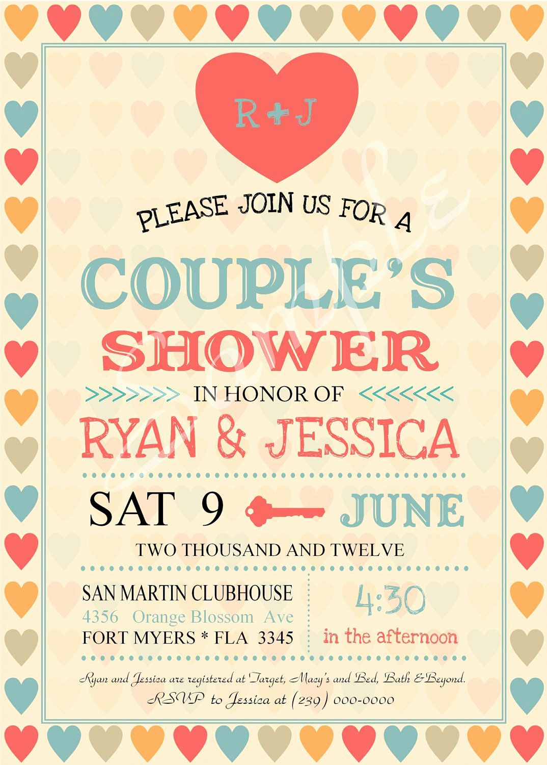 Couples Shower Invitation Wording Lovely Vintage Wedding Shower Couples Shower Invitation Custom