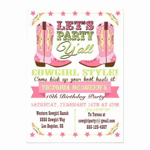 Cowgirl Invitation Template Free Inspirational Cowgirl Birthday Invitation Templates Free