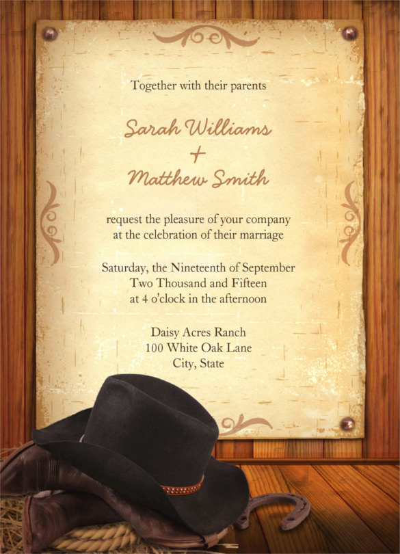 Cowgirl Invitation Template Free Luxury 5 Western Invitation Templates 25 Best Ideas About Cowboy