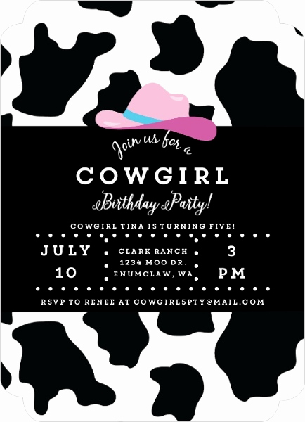 Cowgirl Invitation Template Free Unique Cowgirl Birthday Party Ideas Invitations Wording Games