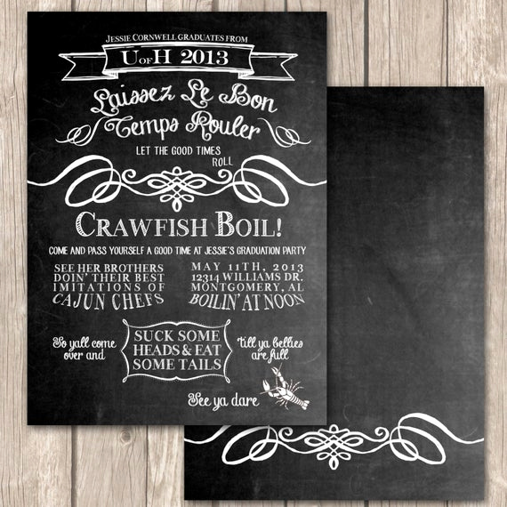 Crawfish Boil Invitation Wording Unique Items Similar to Cajun Crawfish Boil Invitations Unique