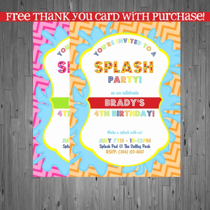 Cute Birthday Invitation Ideas Awesome Cute Splash Party Invitation