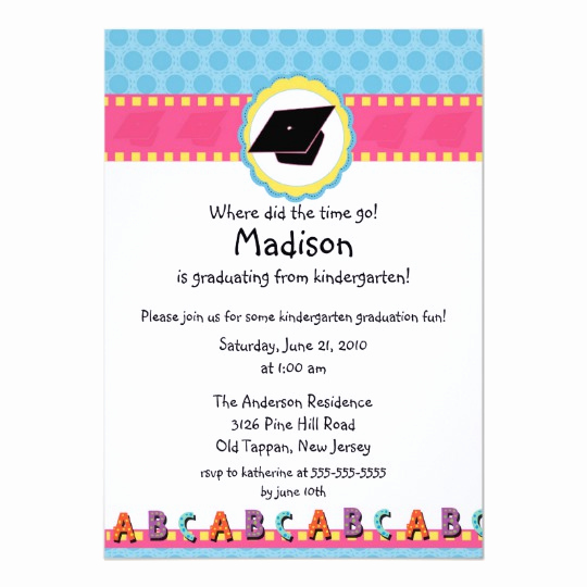 Cute Graduation Invitation Ideas Beautiful Cute Pink Girls Kindergarten Graduation Invitation