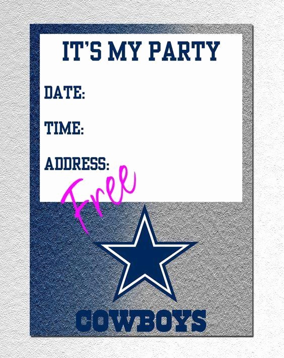 Dallas Cowboys Invitation Template Beautiful Dallas Cowboys Kids Invitations