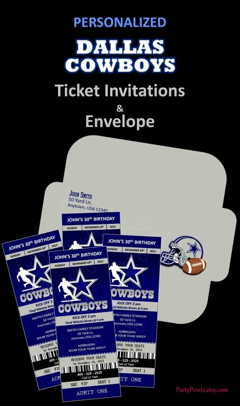 Dallas Cowboys Invitation Template Lovely 3 Invitation Esurancefantasytailgate Personalized Dallas