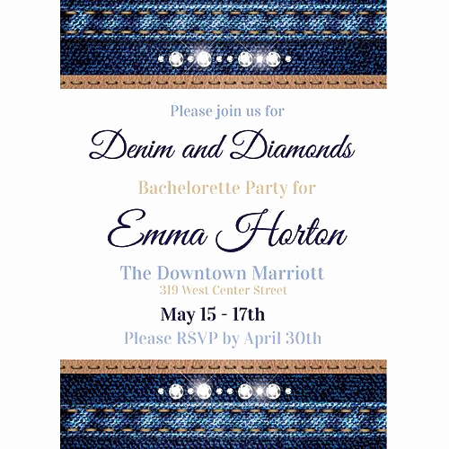 Denim and Diamonds Invitation Fresh Denim &amp; Diamonds Invitations Stumps