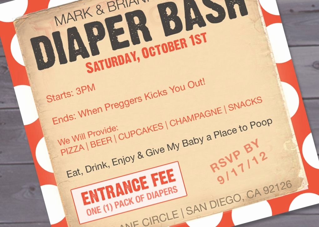 Diaper Party Invitation Template Beautiful Free Diaper Party Invitations