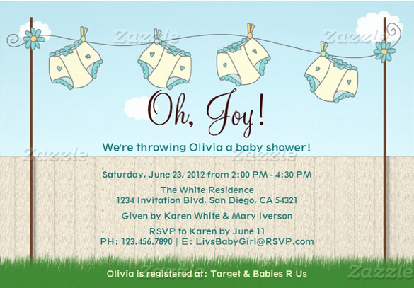 Diaper Party Invitation Templates Lovely 35 Diaper Invitation Templates – Psd Vector Eps Ai