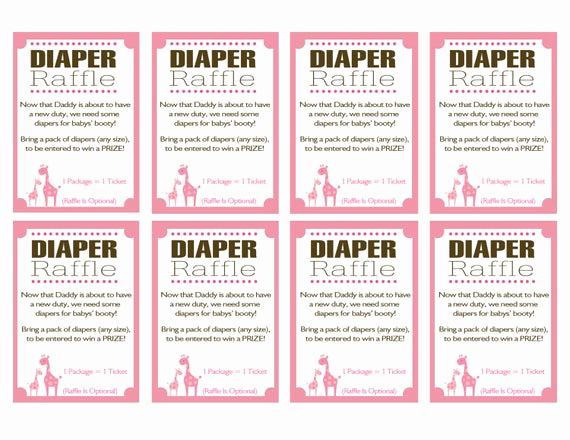 Diaper Raffle Invitation Inserts Lovely Printable Diy Safari Baby Shower Diaper Raffle by Elvascrafts
