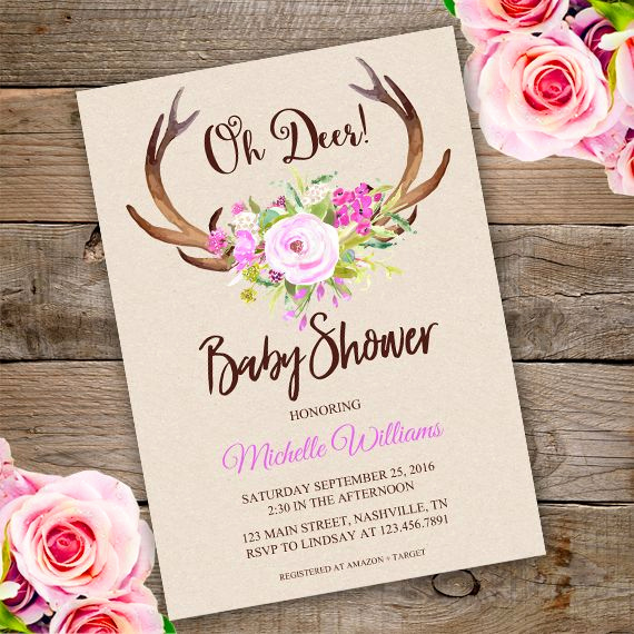 Diaper Shower Invitation Template Lovely 25 Best Ideas About Deer Baby Showers On Pinterest