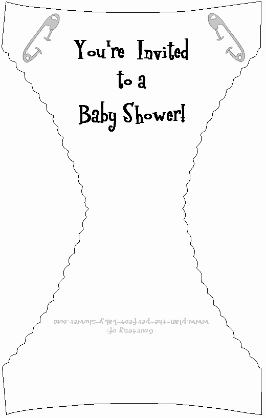 Diaper Template for Shower Invitation Elegant Cute and Free Printable Baby Shower Diaper Invitation
