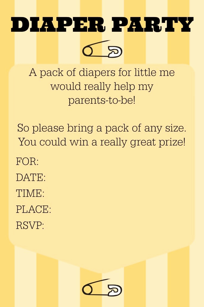 Diaper Template for Shower Invitation Unique How to Throw A Diaper Party with No Stress • the Simple