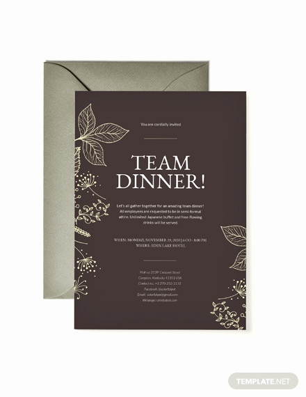Dinner Invitation Email Template Lovely Free Team Lunch Invitation Template Download 517