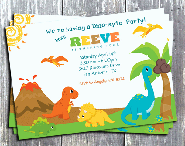 Dinosaur Birthday Invitation Template Best Of Free Printable Dinosaur Birthday Invitations