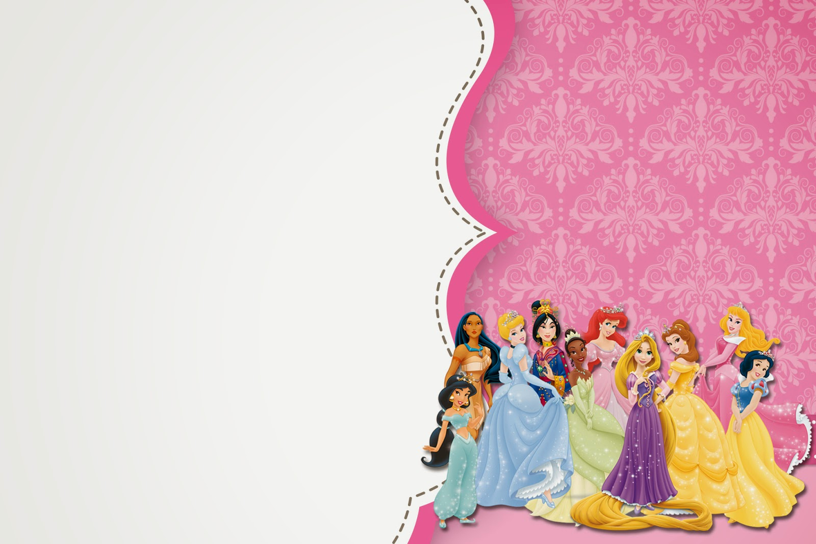 Disney Princess Invitation Template Luxury Free Printable Disney Princess Ticket Invitation Template