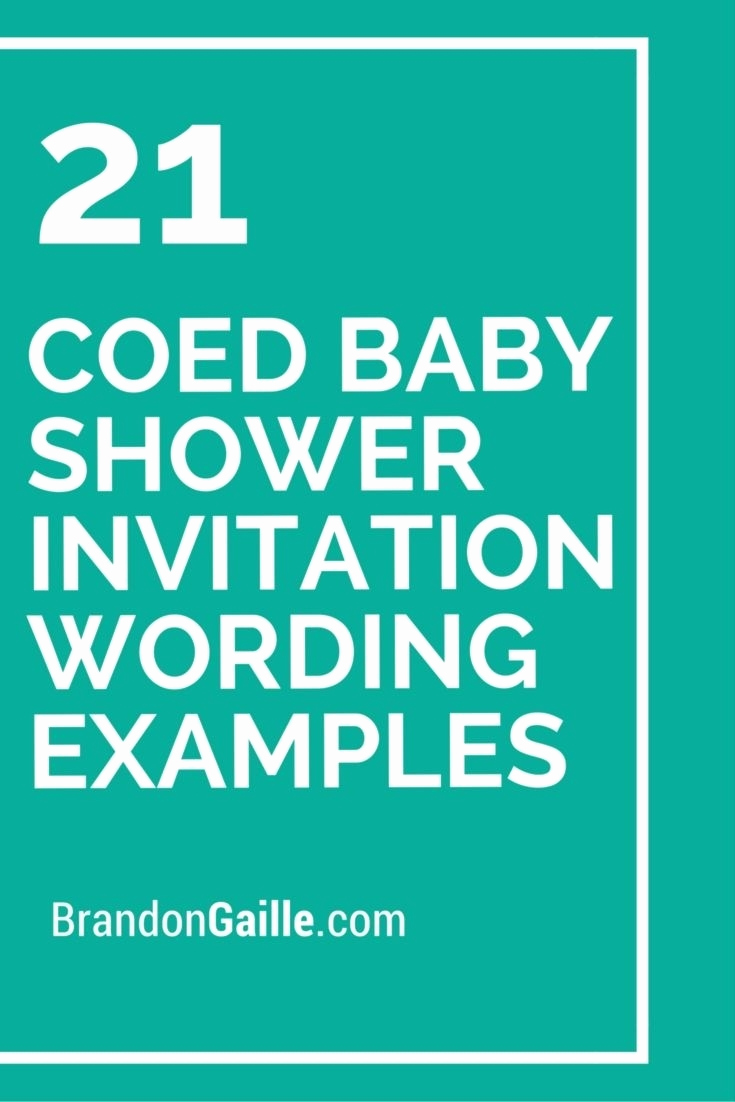 Display Baby Shower Invitation Wording Luxury Co Ed Baby Shower Invitation Wording Cobypic