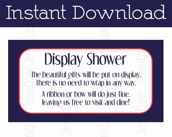 Display Shower Invitation Wording Awesome Printable Display Shower Invitation Insert Baby Shower Invite