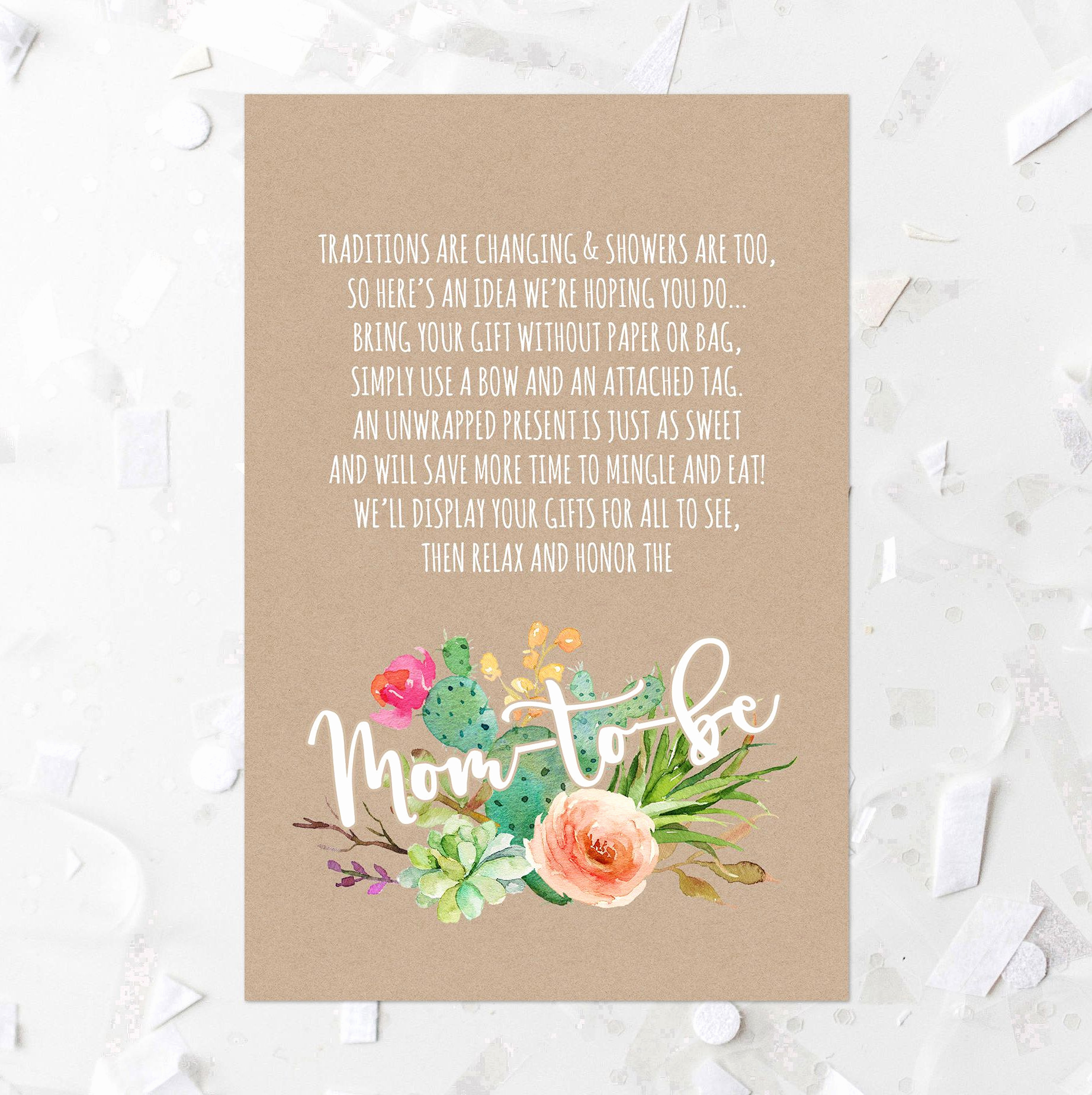 Display Shower Invitation Wording Inspirational Succulent Baby Shower Display Card Printable Cactus Baby