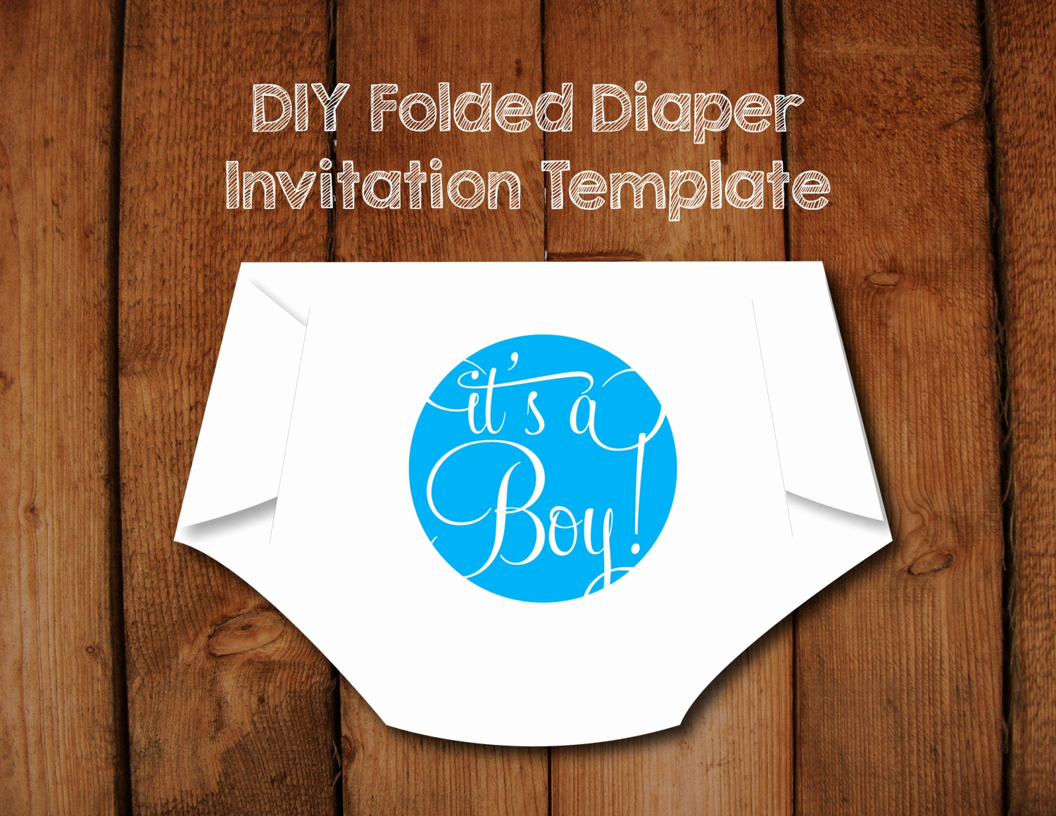 Diy Baby Shower Invitation Inspirational Diy Folded Diaper Baby Shower Invitation Template with