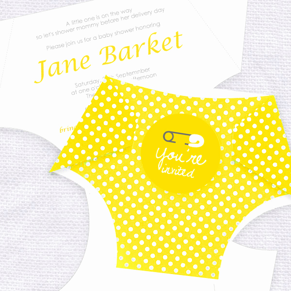 Diy Baby Shower Invitation Kits Inspirational Diy Diaper Printable Baby Shower Invitation Template