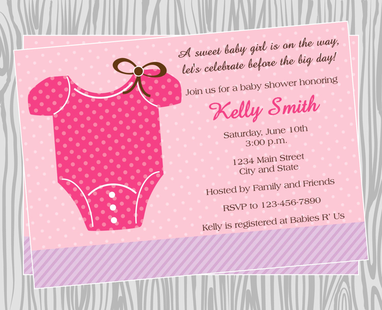 Diy Baby Shower Invitation Kits New Diy Baby Girl Esie Baby Shower Invitation Coordinating