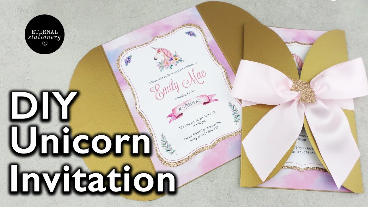 Diy Birthday Invitation Ideas Beautiful How to Make An Easy Unicorn Invitation