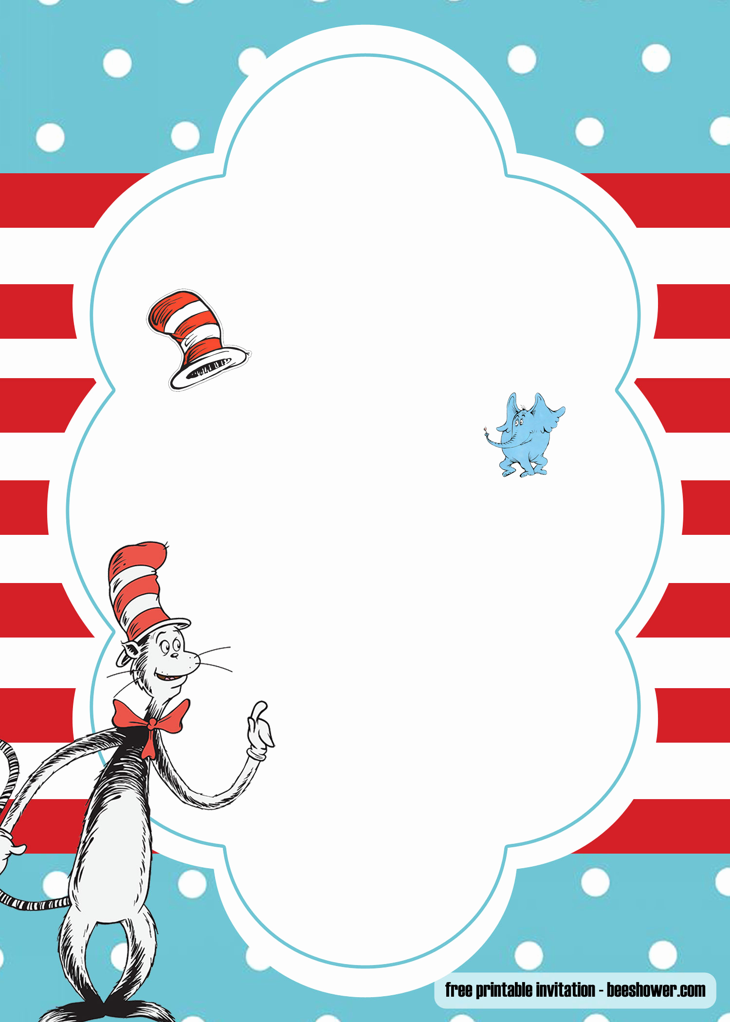 Dr Seuss Invitation Template Lovely Free Dr Seuss Template for Your Baby Shower Invitations