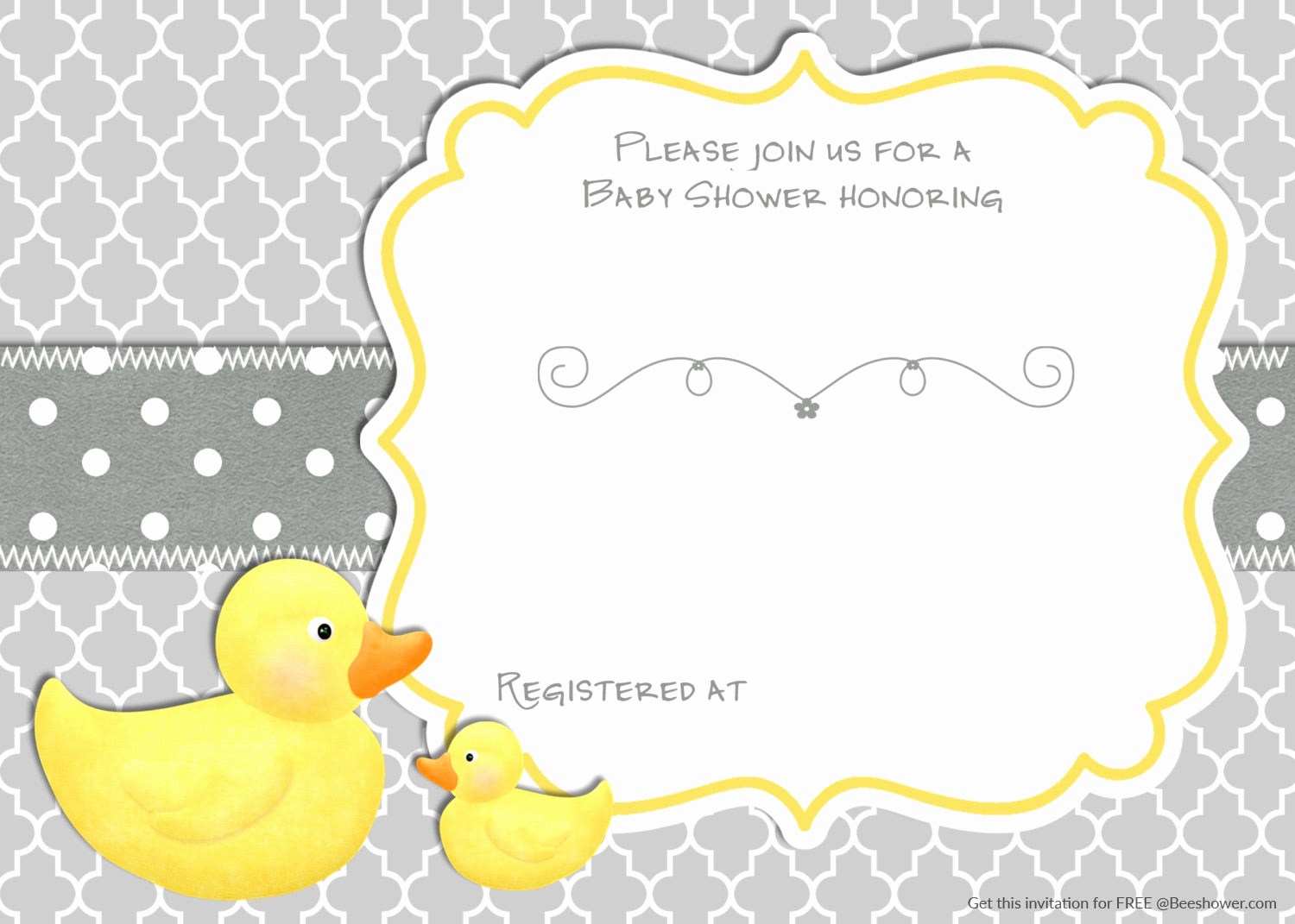 Duck Baby Shower Invitation Templates Awesome Free Printable Rubber Duck Baby Shower Invitation
