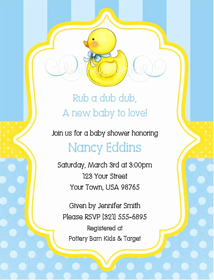 Duck Baby Shower Invitation Templates Awesome Show Invitations Duck