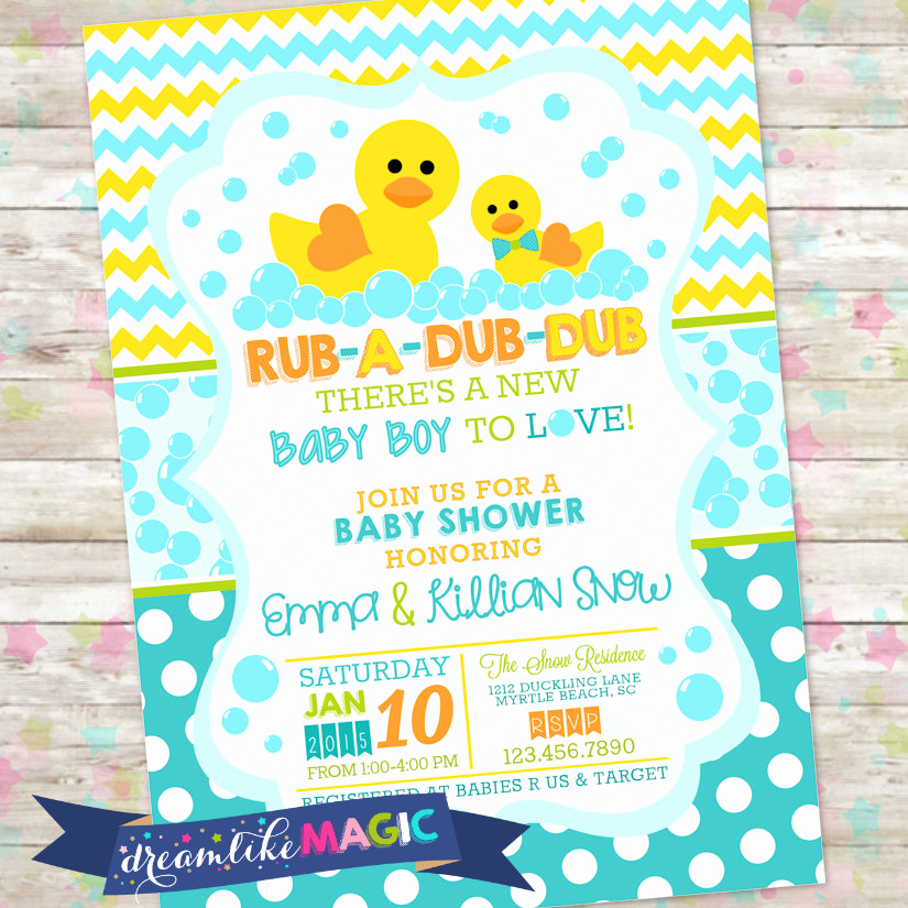 Duck Baby Shower Invitation Templates Beautiful Ducky Baby Shower Invitations Party Xyz