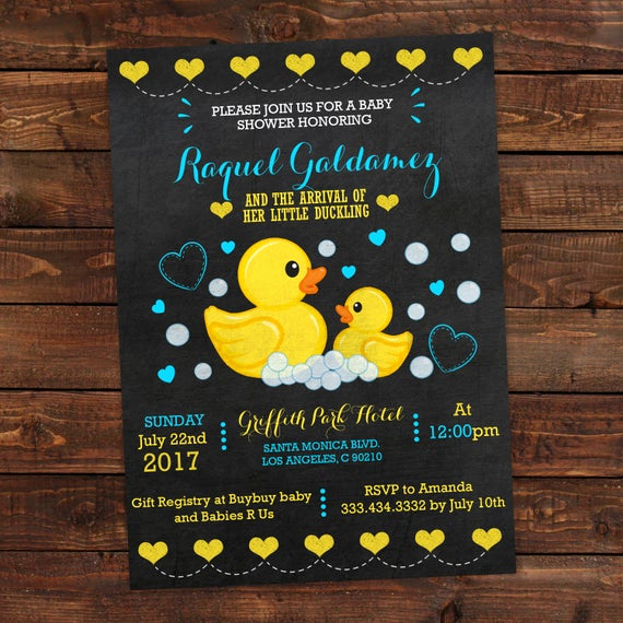 Duck Baby Shower Invitation Templates Beautiful Rubber Duck Baby Shower Invitation Printable Baby Shower