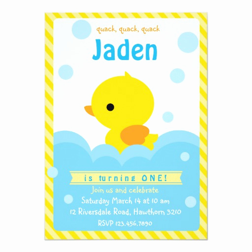 Duck Baby Shower Invitation Templates Beautiful Rubber Duck Invitation Duck Invitation