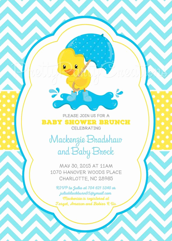 little duck baby shower invitation u