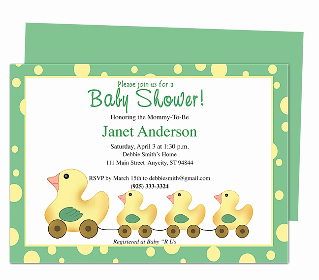 Duck Baby Shower Invitation Templates New 42 Best Baby Shower Invitation Templates Images On