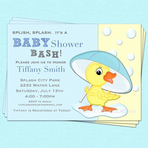 Duck Baby Shower Invitation Templates New Items Similar to Duck Baby Shower Invitation Baby Boy Girl