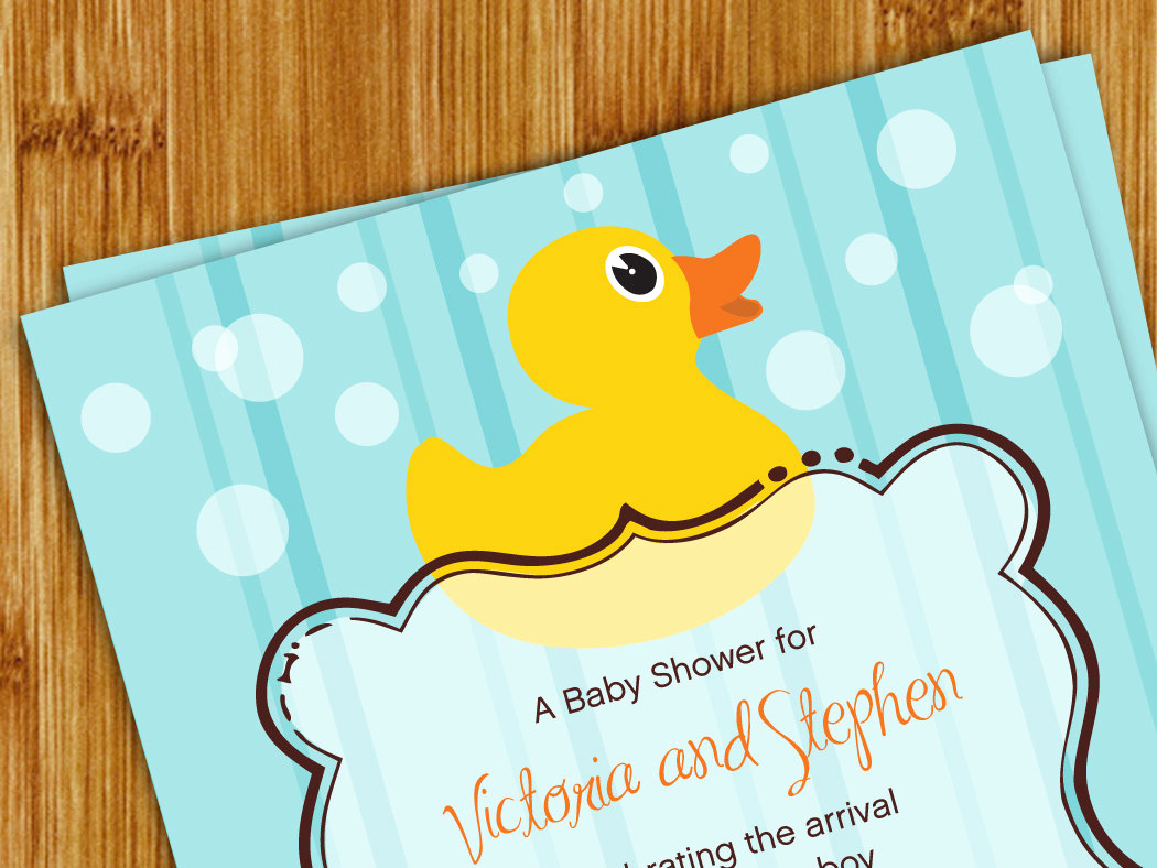 Duck Baby Shower Invitation Templates Unique Rubber Ducky Baby Shower Invitation 5x7 by Detailsbeyonddesign