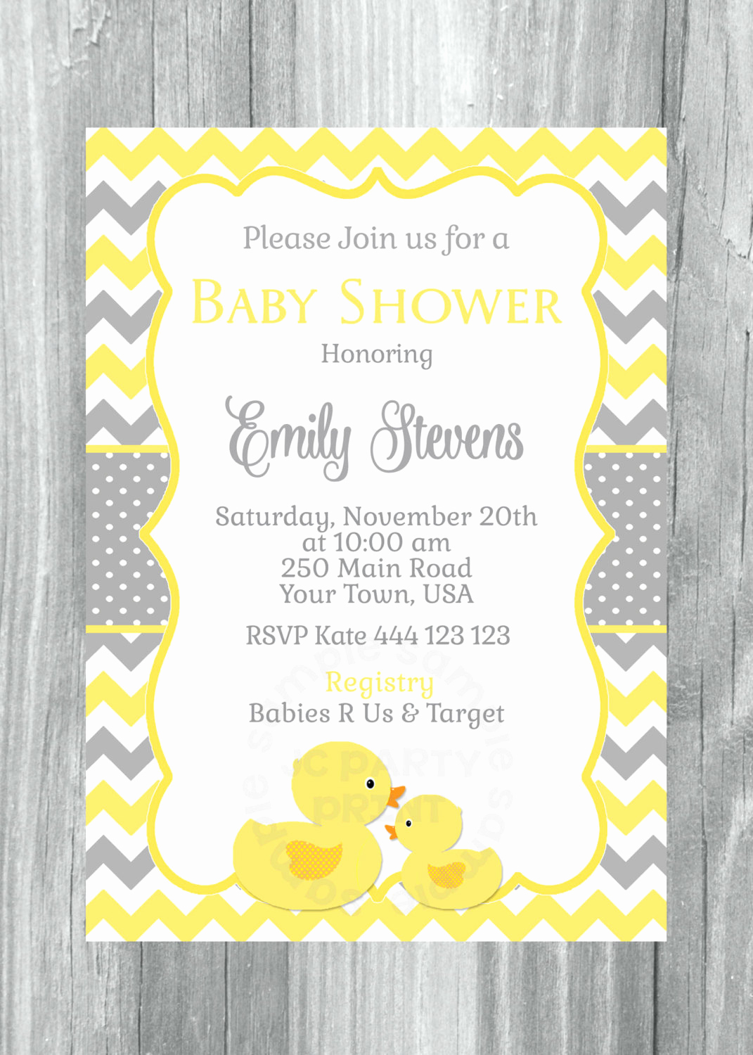 Duck Baby Shower Invitation Templates Unique Rubber Ducky Baby Shower Invitation Rubber Duck Yellow and
