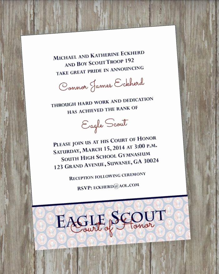 Eagle Scout Invitation Template Awesome Cub Scout Blue and Gold Program Template Templates