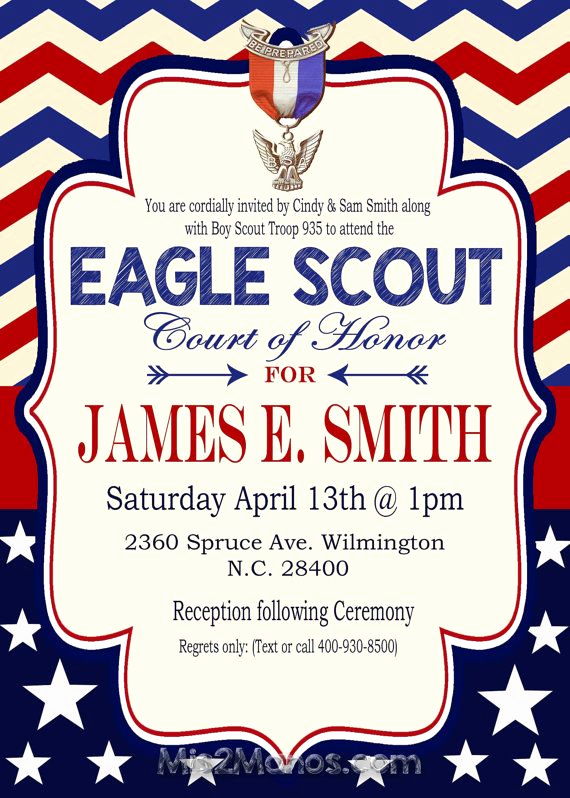 Eagle Scout Invitation Template Lovely Eagle Scout Invitation Court Of Honor Invitation Boy