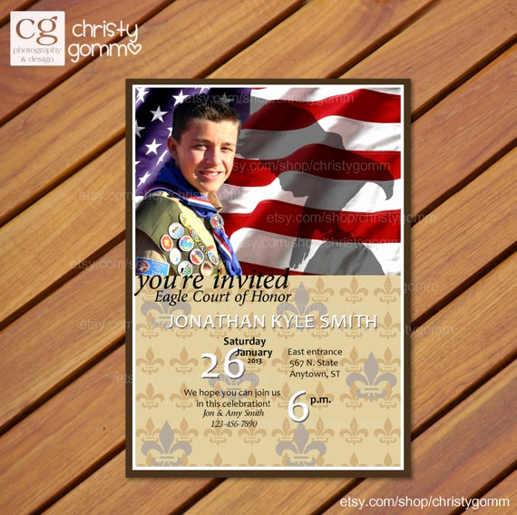 Eagle Scout Invitation Template Unique Eagle Scout Court Of Honor Invitation Card Boy by Christygomm